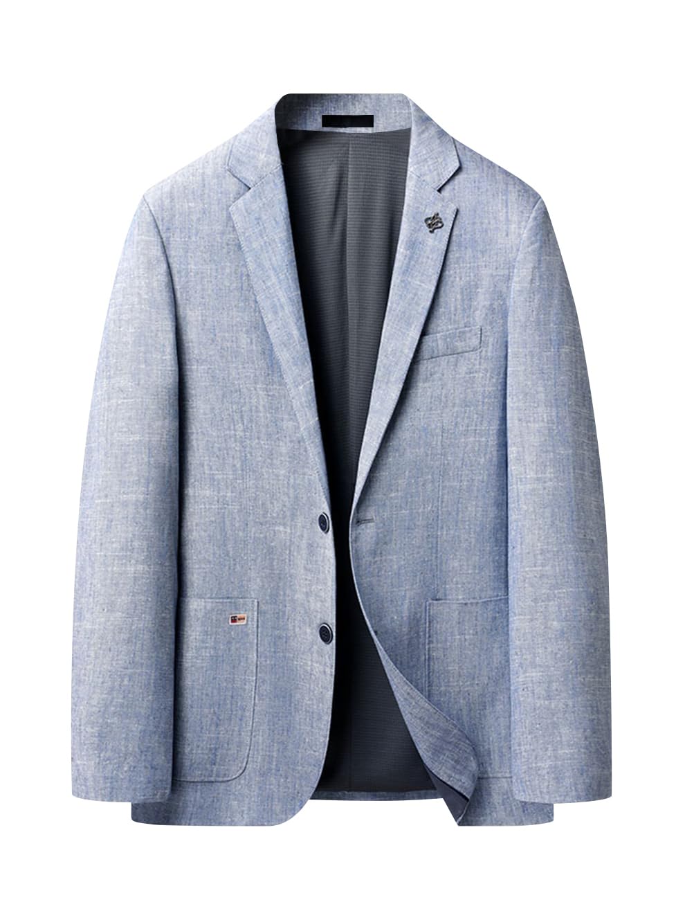 [JINLUN] メンズブレザー メンズ テーラードジャケット リネン 春コート ジャケット 無地 カジュアル ジャケット ビジネス サマージャケット 麻混 細身