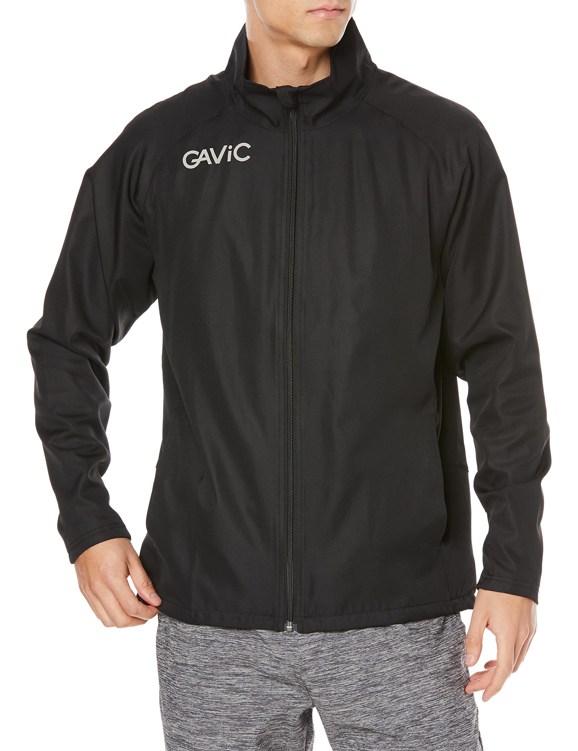 [スポーツ] トレーニングウェア ピステトップ(フルZIP) 裏メッシュ付き メンズ ブラックブラック L