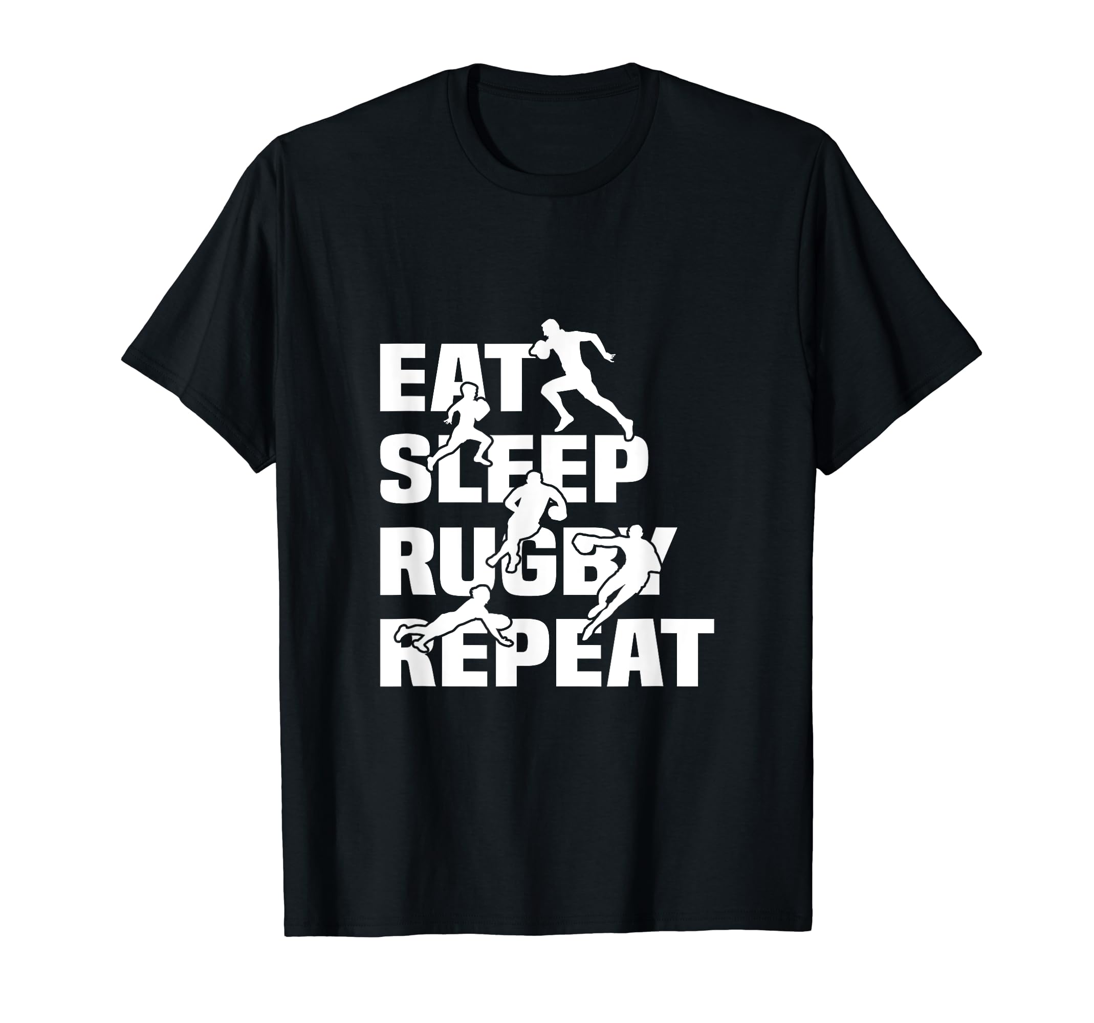 Eat Sleep Rugby Repeat ラグビーゲーム ラグビー選手 Tシャツ(4.0)