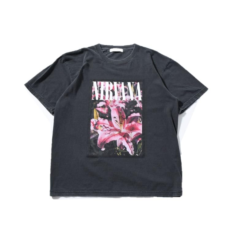[ジョンブル] パンク NIRVANA LILIES Tシャツ ブラック