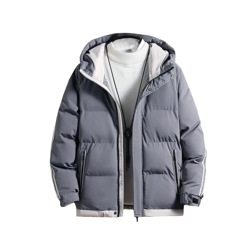 [Anzn] ダウンコート メンズ ダウンジャケット ジャケットコート フード付きカジュ...