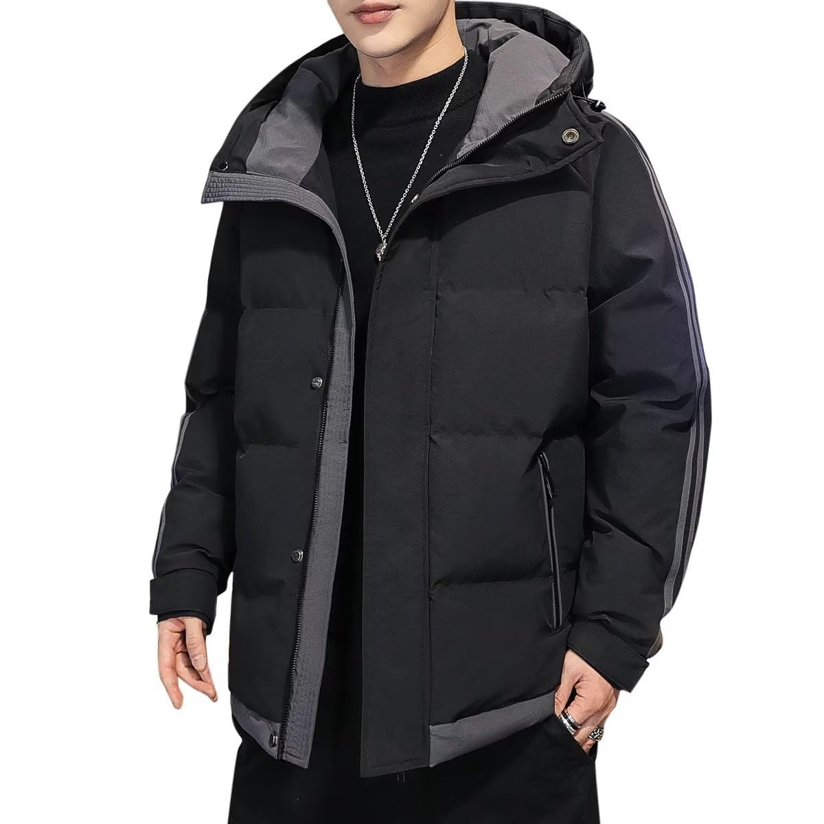 [Fuyumoe] 冬服 メンズ ダウンジャケット メンズ コート 冬 フード付き 大きいサイ...