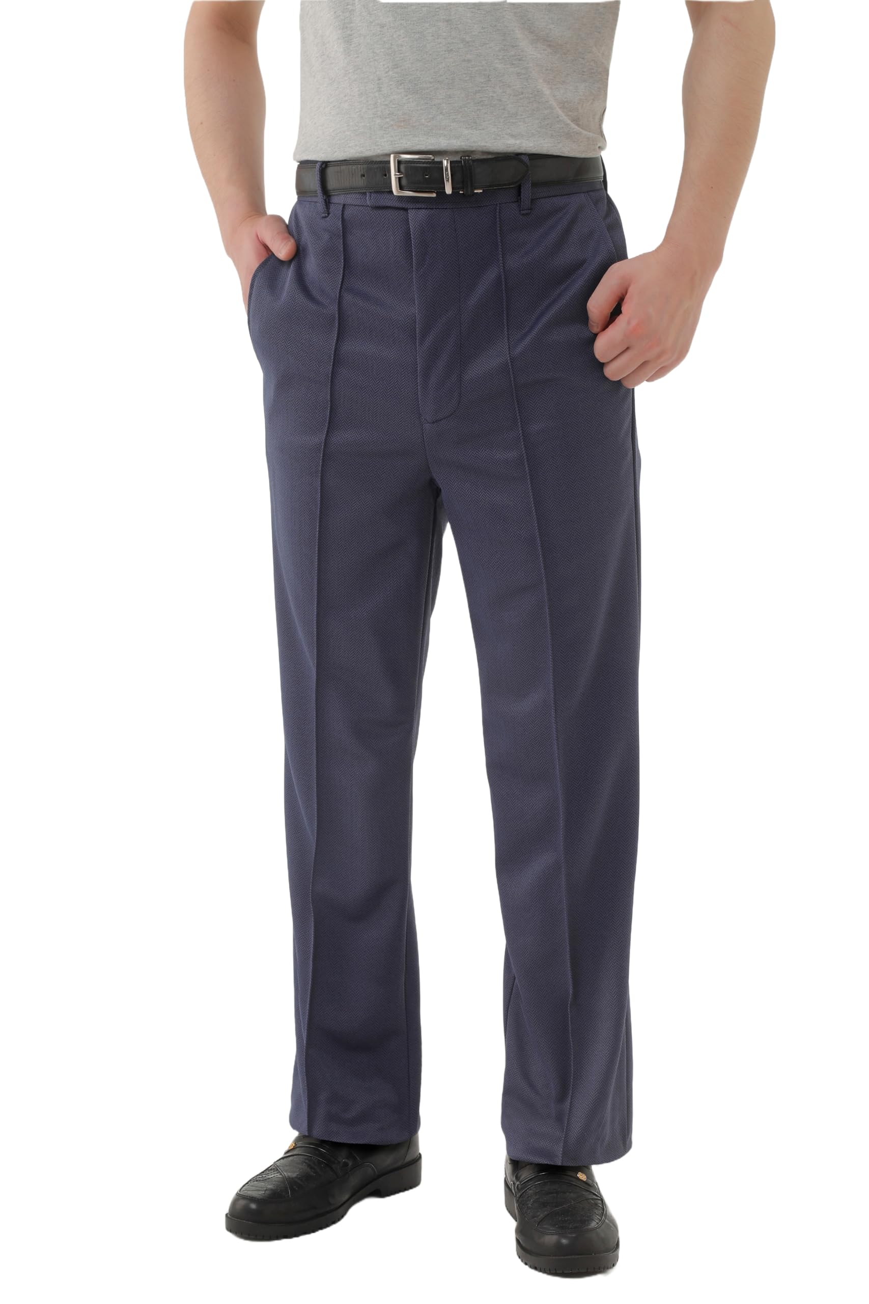 [リトルアイランド] ロングパンツ メンズ パンツ (股下72 ネイビー 3L) 日本製 ユニチカ 「ルミエースUV」