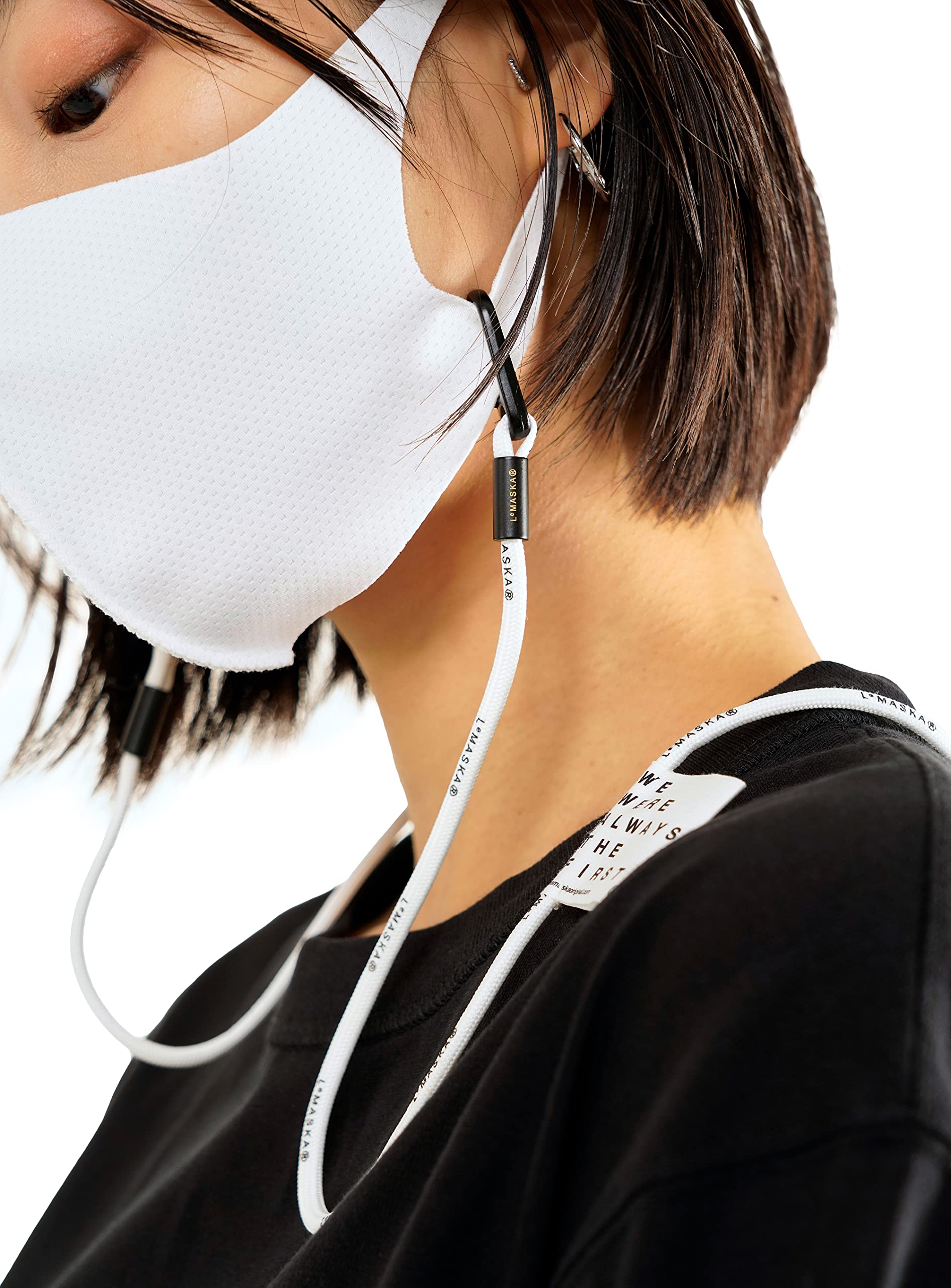 [LeMASKA] ルマスカ マスクストラップ SEOUL(ソウル) 韓国人気ブランド 男女兼用 (WHITE, FREE)