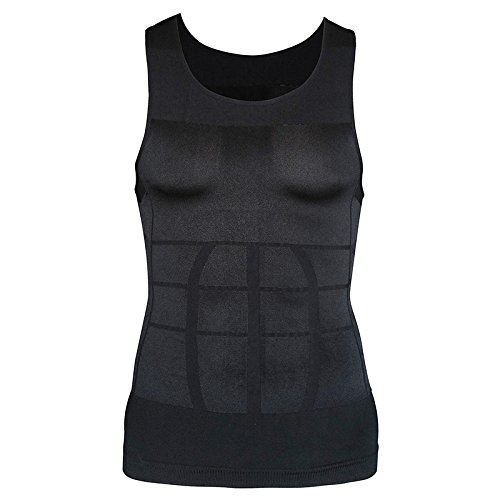DREAM SLIM メンズ インナー 姿勢矯正 着圧 タンクトップ 無地 吸汗速乾 アンダーウェア シャツ Y174 (..