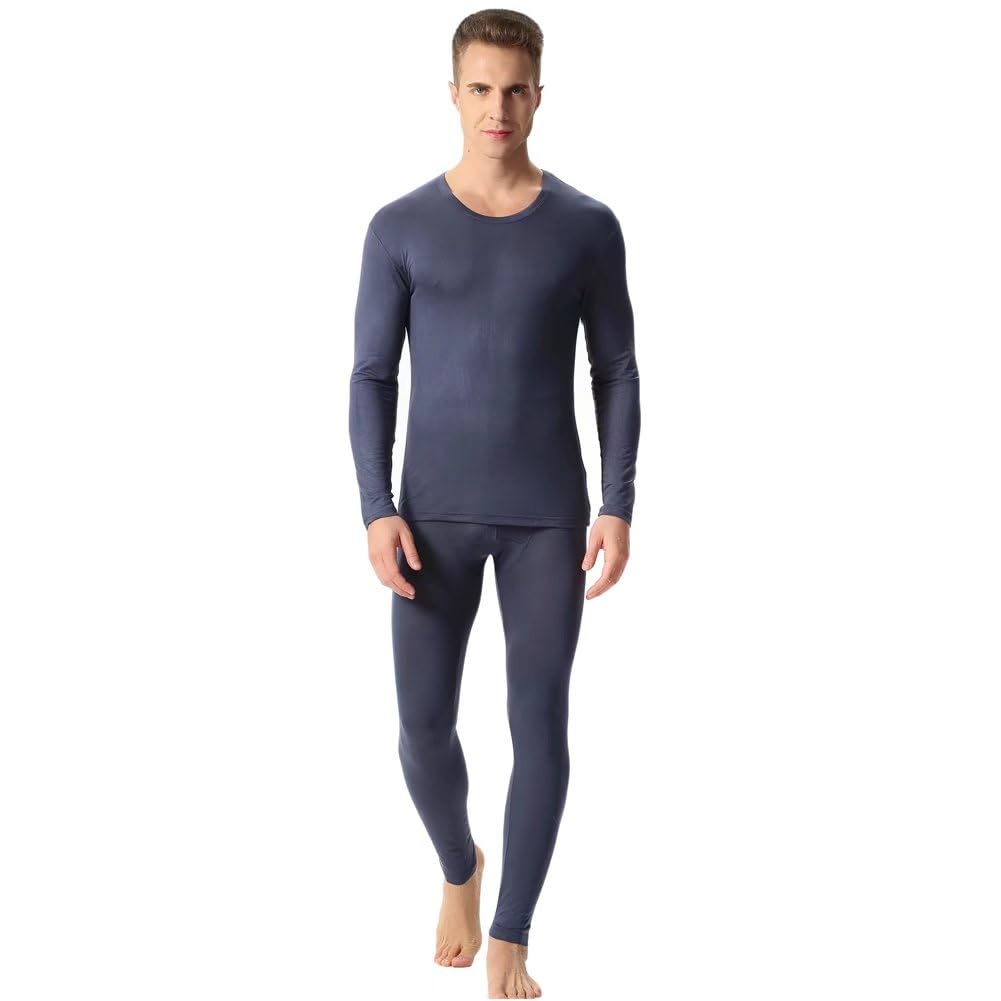[Tenflow] メンズインナー 上下セット アンダーウェア インナーウェア 2点セット 肌着 長袖Tシャツ レ..