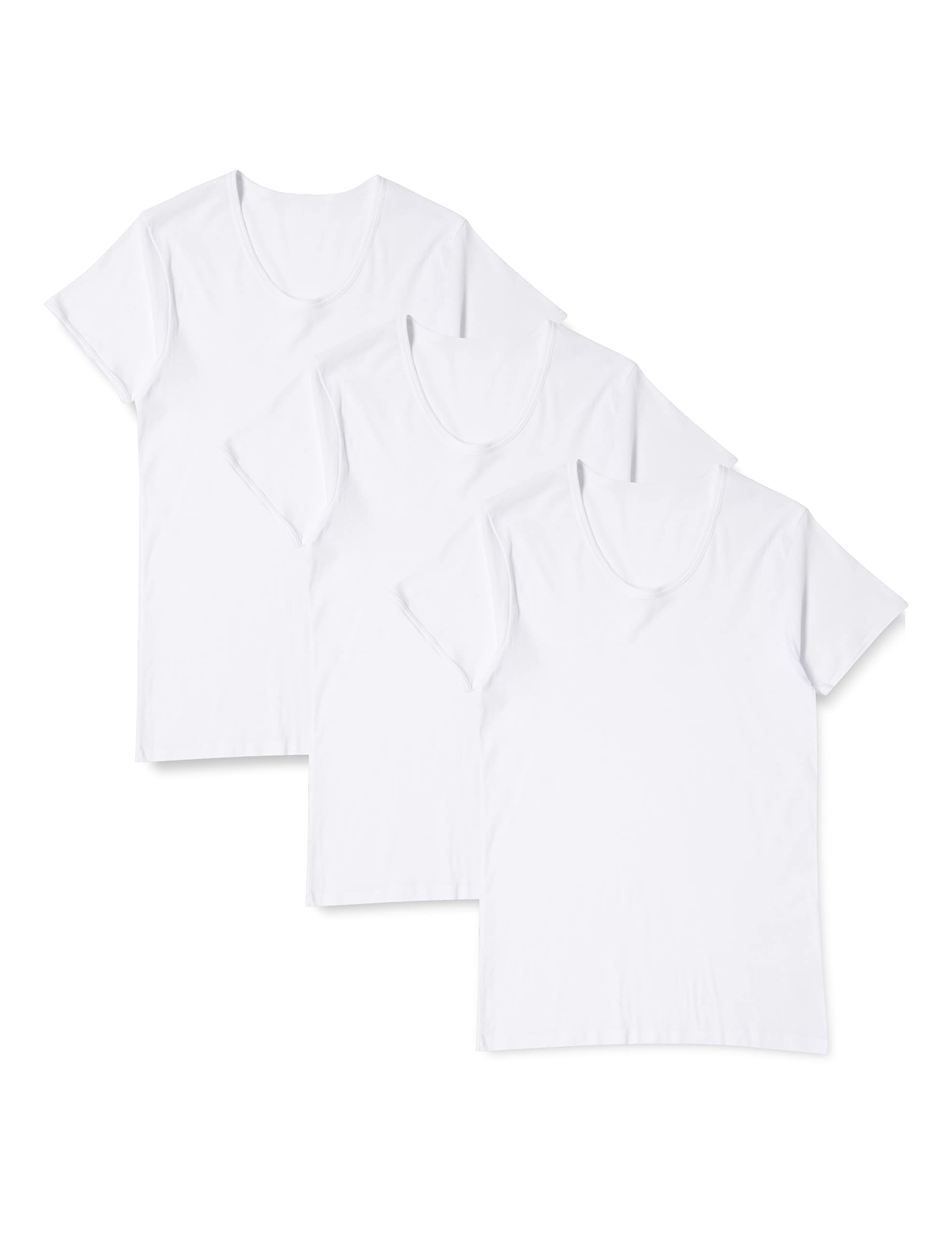 [カブシキガイシャ アローズ] 綿100％フライス半袖肌着 U首 3枚入り Lサイズ/白