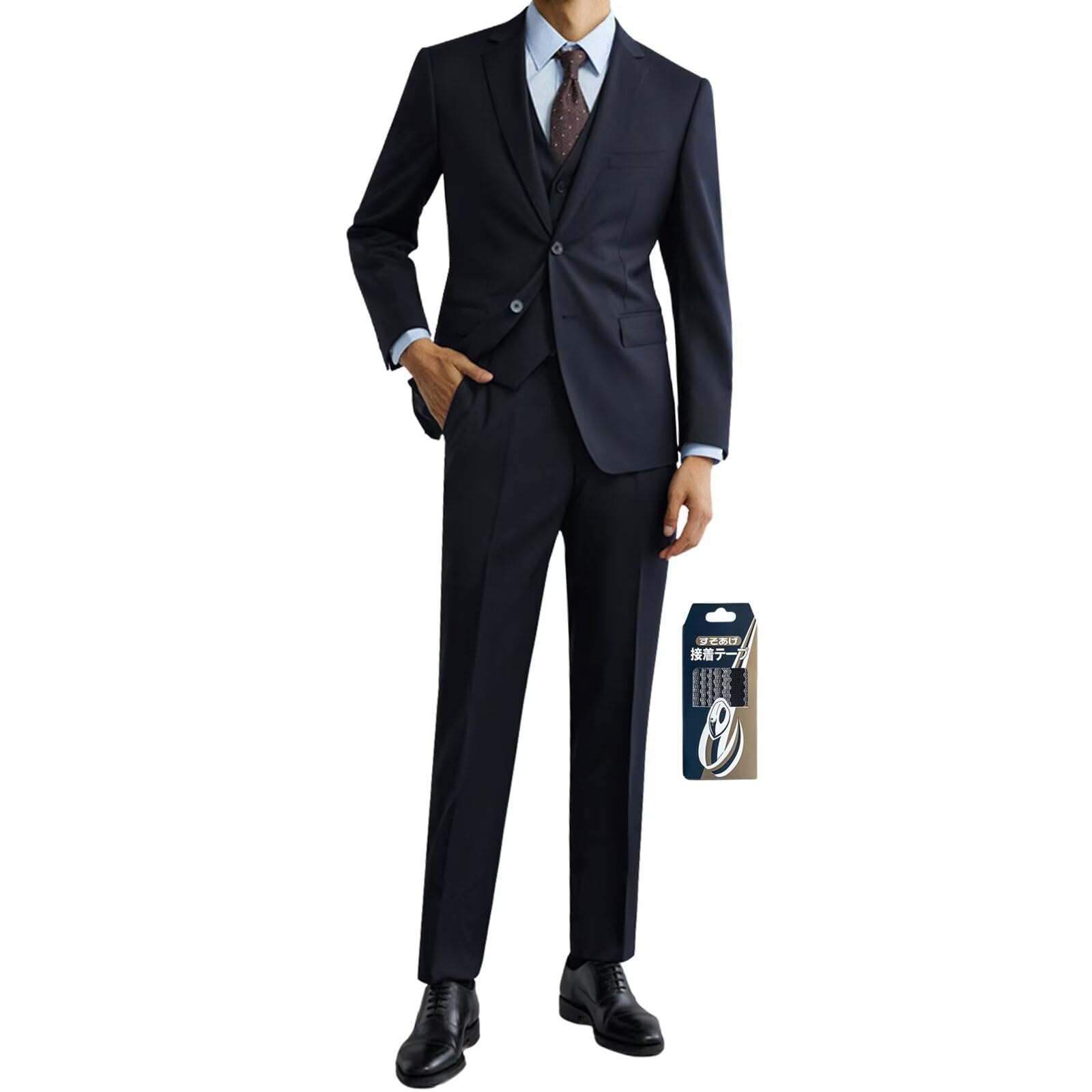 [VICALLED] スーツ メンズ 上下セット 2つボタン 2点セット セットアップ 就職スーツ ビジネス フォーマル 喪服 礼服 結婚式