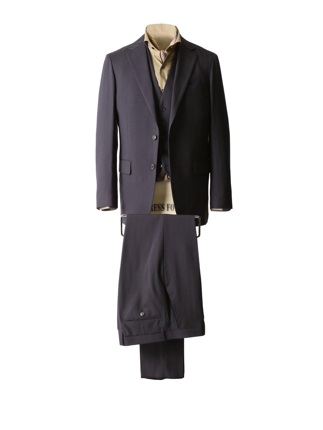 [タカキュー] スーツパンツセット ストレッチウォッシャブル レギュラーフィット 2ボタン3ピーススーツ ソラーロ紺 メンズ 紺 110011803207433750050(4)