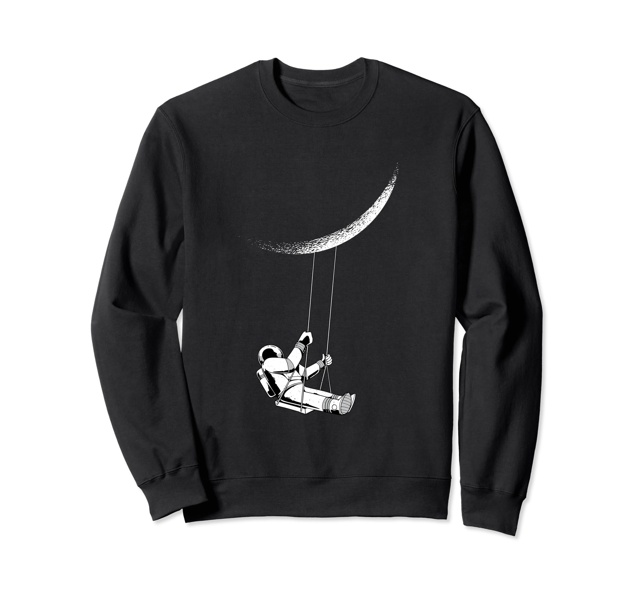 月からぶら下がっているブランコに揺れる宇宙飛行士 トレーナー