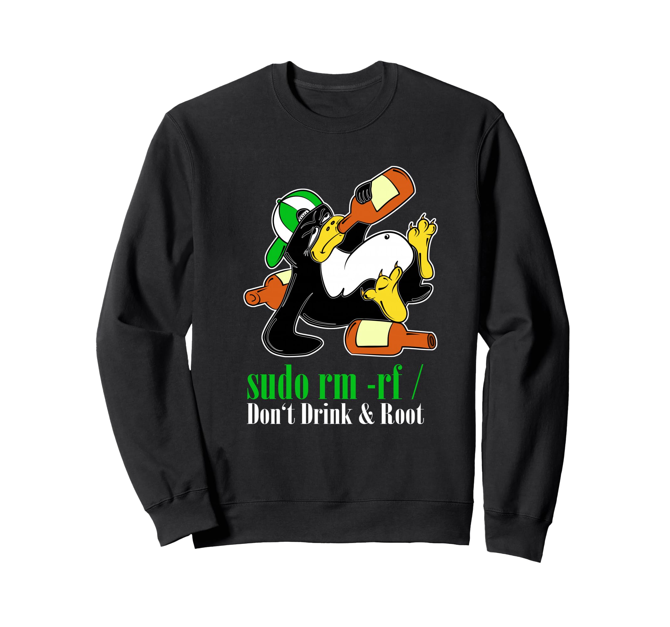 Linux ペンギン Sudo Rm Rf I Don't Drink and Root | 開発者 トレーナー