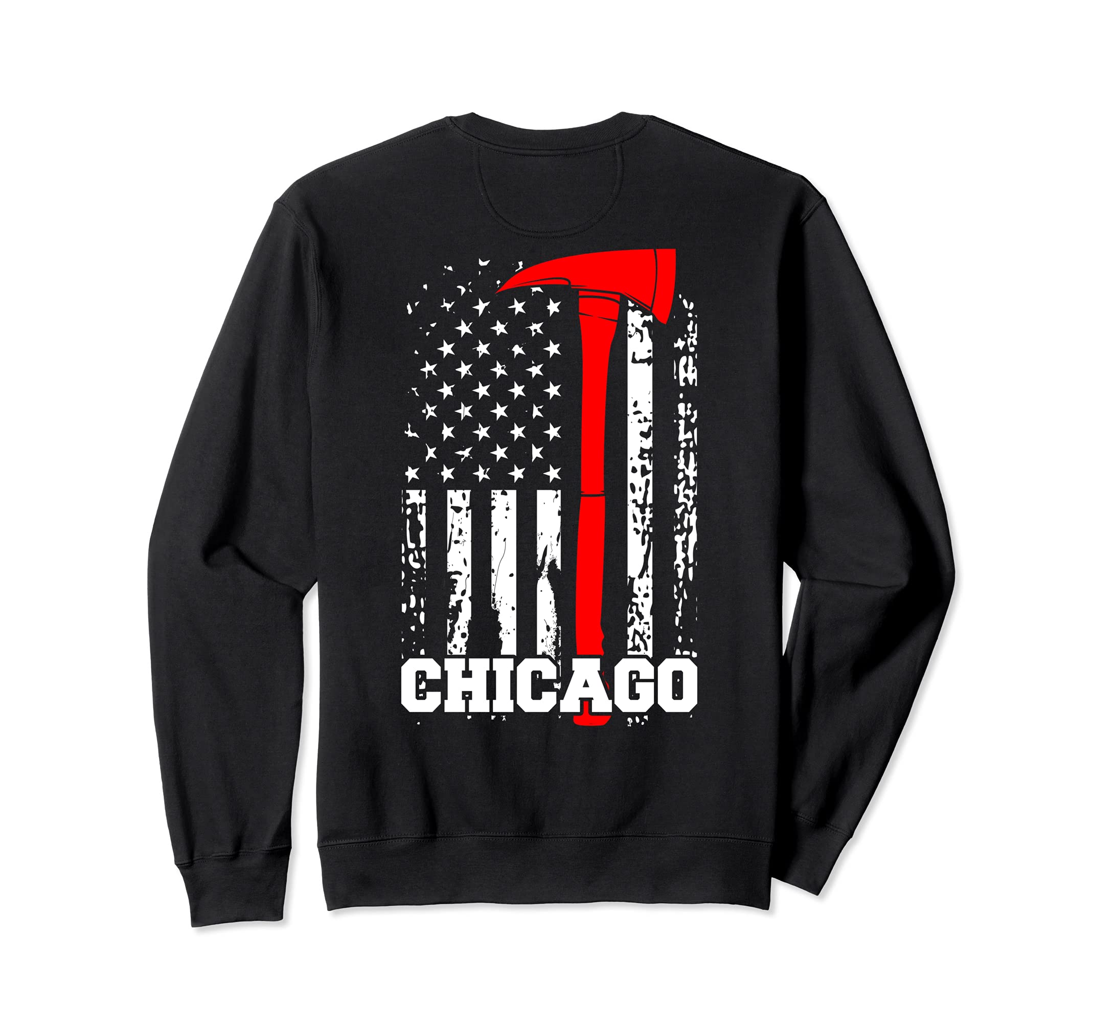 シカゴ 消防士シャツ 消防士 アメリカ国旗 ギフト トレーナー