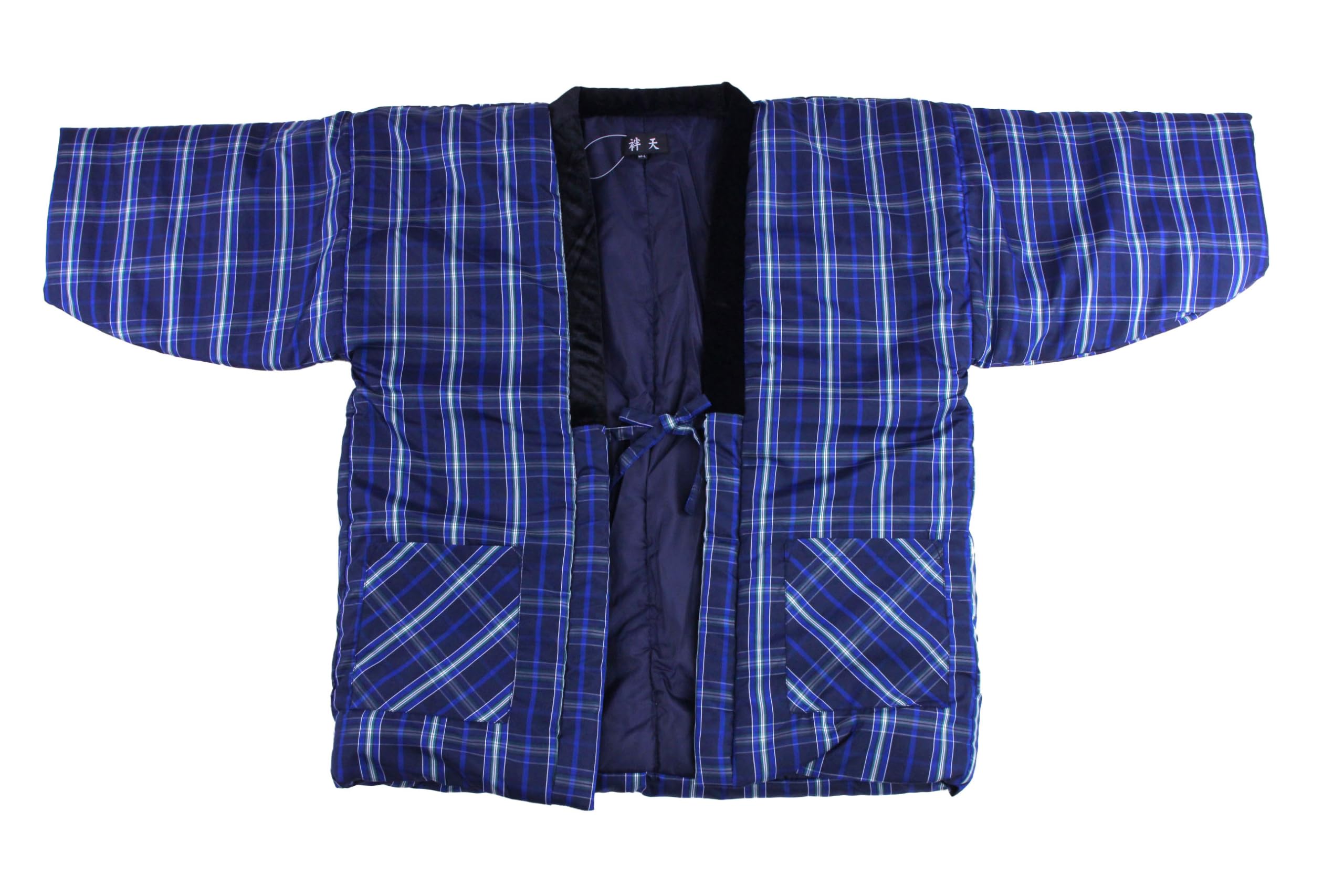 [とせん] 新柄 男物 紳士半天 MLサイズ はんてん 節電 ウォームビズ 保温 エコ 暖房費節約 どてら ちゃんちゃんこ