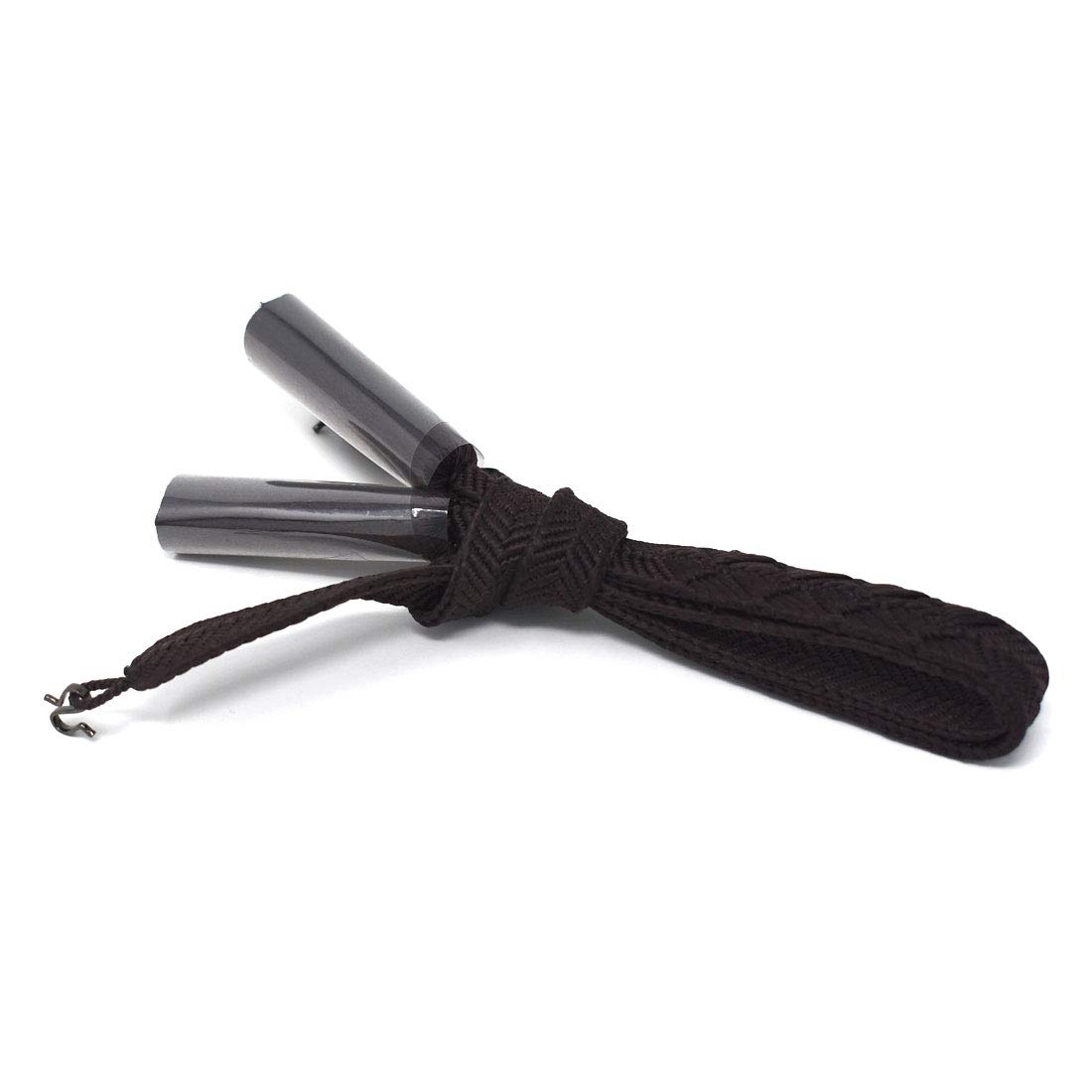 [おしゃれ kimono いろは] 羽織紐 男性用 男物 メンズ 正絹 絹100% 平組 笹波 箱入り (茶)