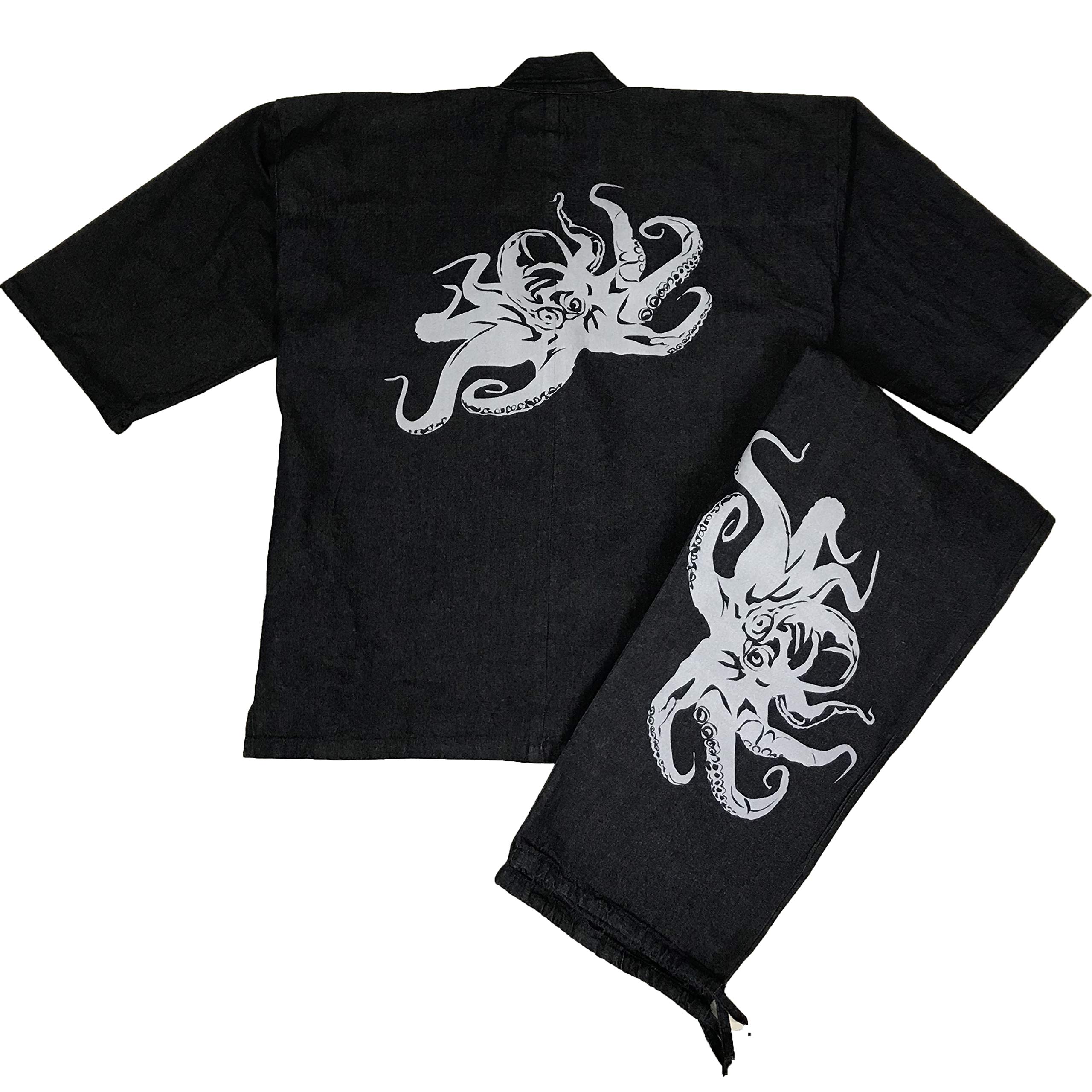 [江戸てん] 作務衣 デニム生地 （綿100％） しっかりしているのに柔らかい さむえ 無地 通年 メンズ 紺..