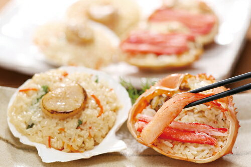 【2025お歳暮】＜佐藤水産＞蟹と炙り帆立の海鮮おこわセット＜冷凍＞FKO-060【産地直送・送料込・同梱不可・のし紙用途御歳暮のみ】【海鮮/詰合せ/北海道/もち米/レンジ/簡単調理】※※配送日指定不可※※御歳暮ギフト[食品][7822-1]