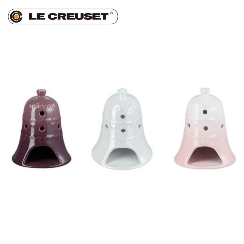 正規商品！数量限定【即納】【ル クルーゼ/Le Creuset】スノーリング キャンドルホルダー フィグ/シェルピンク/ホワイトラスター～毎年人気で今年はベルデザインに！～【candle 冬 クリスマス お洒落】 7821-1