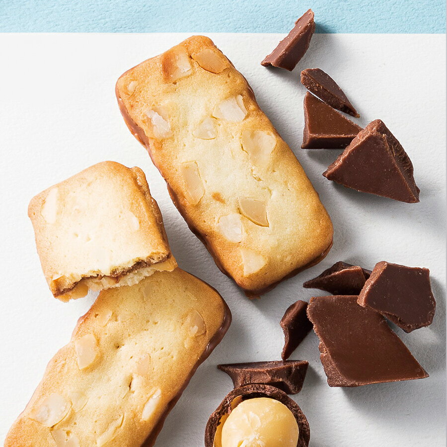 （春夏限定）【YOKU MOKU/ヨックモック】バトー ドゥ マカダミア 16枚入り＜YBE-A＞【クッキー/焼菓子/ミルクチョコレート使用/アーモンド風味】【洋菓子ギフト/ギフト包装/のし紙/メッセージカード無料】[食品][7822-1]