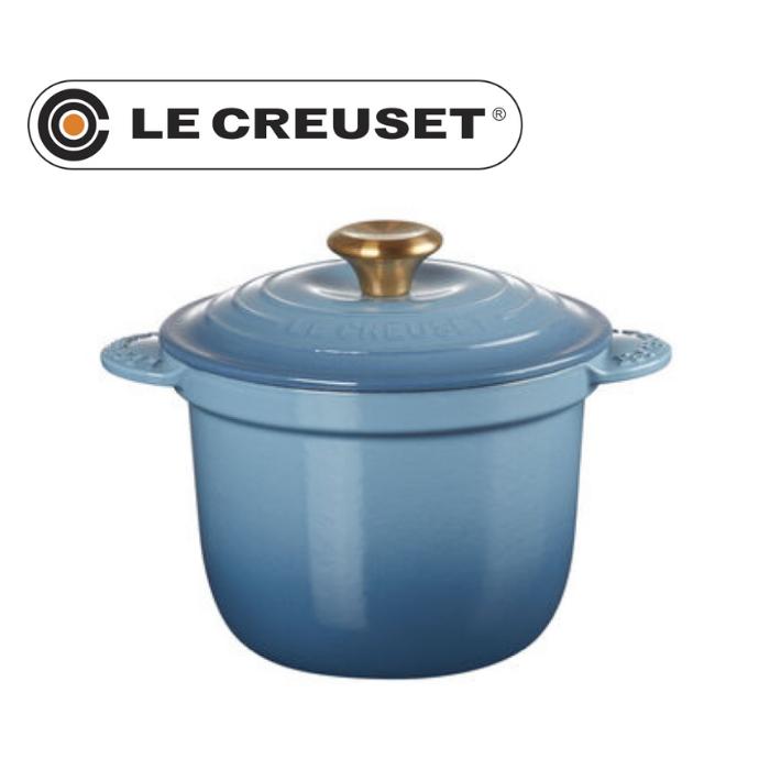 新商品&数量限定【ル・クルーゼ/LeCreuset】ココット・エブリィ18シャンブレー(ゴールドツマミ)【7821-1】
