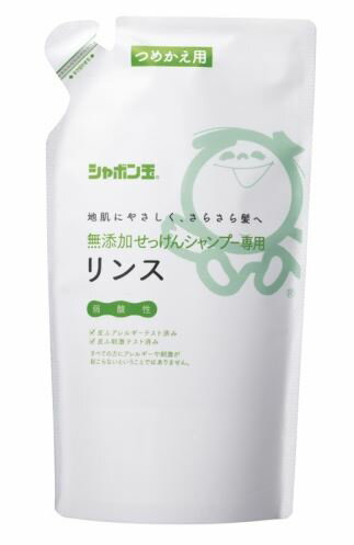 シャボン玉石けん　無添加せっけんシャンプー専用リンス　詰め替え用420mL【楽ギフ_包装】【詰め替え】【液体リンス】[リンス][家庭用品][7821-3]