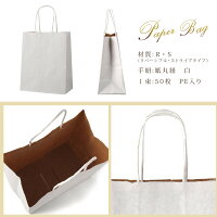 紙袋手提げ紙袋HW−35SR・Sリバーシブル・ストライプ1セット50枚350X220X320|ペーパーバッグペーパーバック無地手提げ袋業務用ラッピング梱包包装柄白ホワイト丸紐マチ広手提袋手提げ手さげ袋