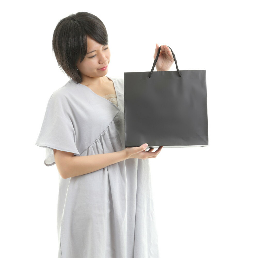 引き出物紙袋マチ広無地手提げ紙袋マットブラックM黒1セット10枚320x110x300表面マットPP加工(紙袋黒手提げ紙袋マチ広無地手提げラッピングプレゼントギフト結婚式内祝いイベント引出物お菓子ブライダルバック)