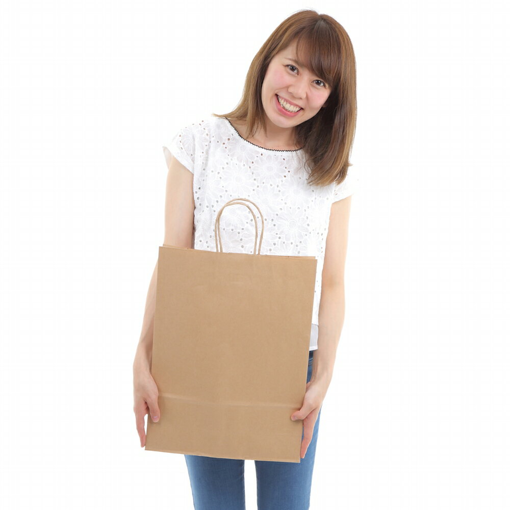 紙袋手提げ50枚HA-2茶無地320x115x430|手さげマチラッピング大きい袋ギフトラッピング用品手提袋手提げ袋ペーパーバッグギフトバッグ贈り物プレゼントイベント業務用ショップハンドメイドシンプル