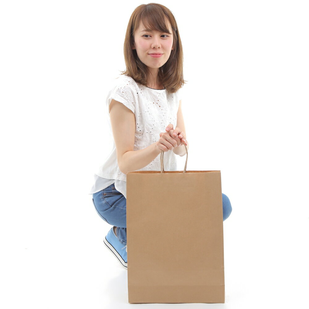 紙袋手提げ50枚HA-2茶無地320x115x430|手さげマチラッピング大きい袋ギフトラッピング用品手提袋手提げ袋ペーパーバッグギフトバッグ贈り物プレゼントイベント業務用ショップハンドメイドシンプル