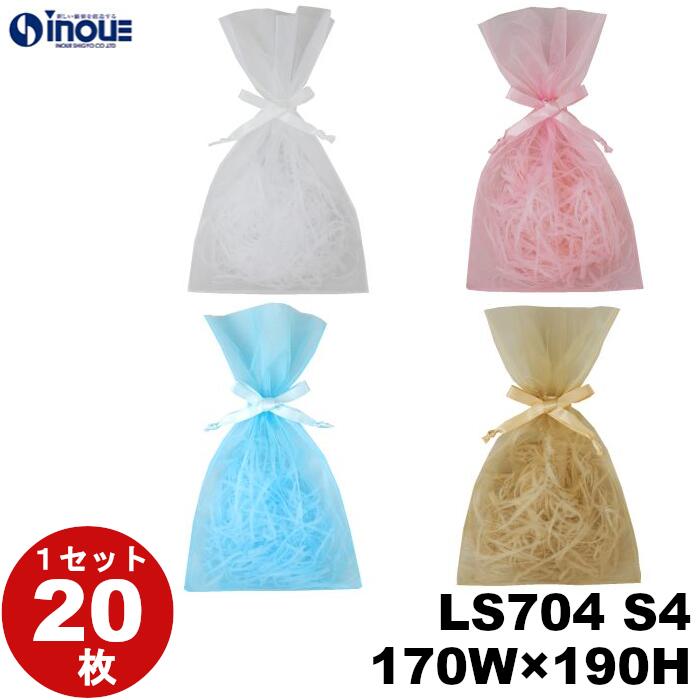 Rakuten - 不織布 袋 巾着袋 透明 LS704 1セット20枚 内寸:170W×190H 外寸:170W×300H ラッピング用品 包装 ラッピング袋 ギフトバッグ プレゼント 贈り物 おしゃれ デザイン かわいい 販売 デュオ巾着 クリスマス