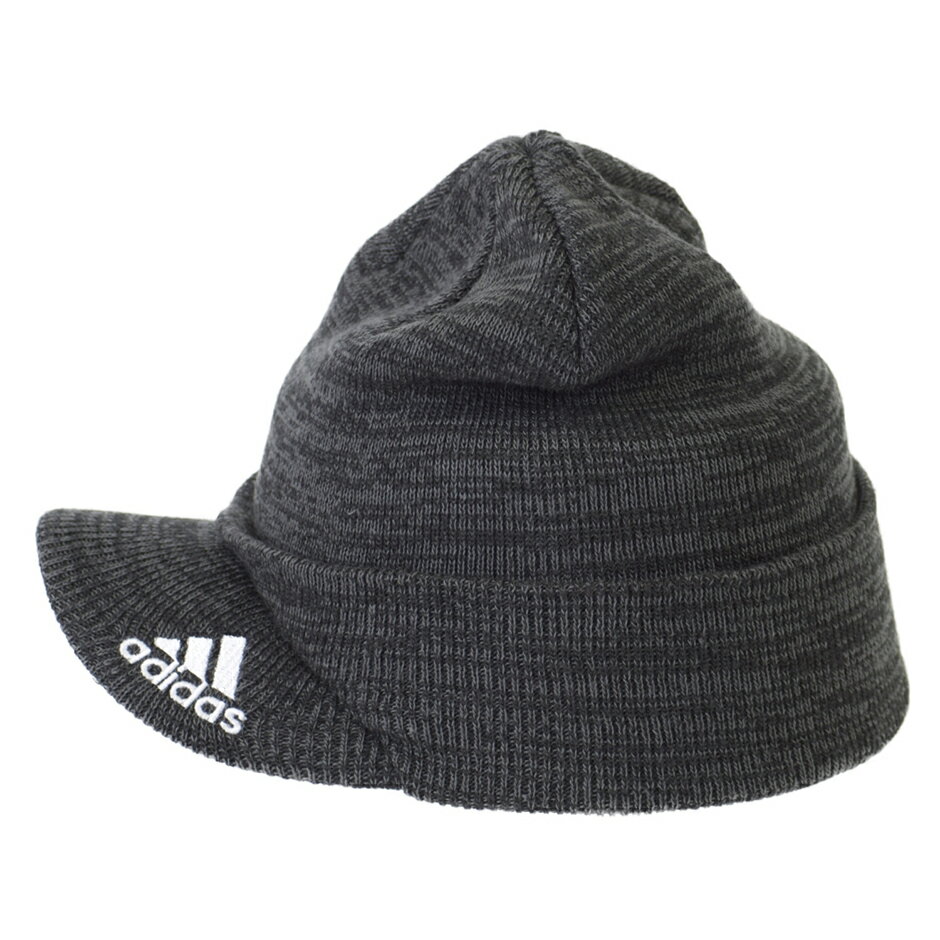 ツバ付き ニット帽 アディダス adidas つば付き ロゴ ニットキャップ 帽子 ゴルフ アクリル スポーツ メンズ レディース ランニング ジョギング ブランド ADIDAS