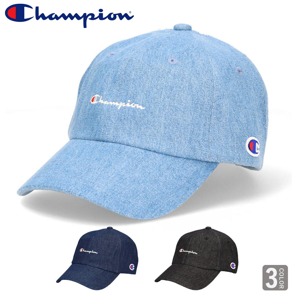 チャンピオン キャップ メンズ チャンピオン デニム ロゴ キャップ 帽子 CHAMPION ブランド キャップ 帽子 メンズ レディース デニムキャップ champion denim Cap サイズ調節可能 381-0136