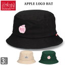 マンハッタンポーテージ アップルワッペン バケットハット ロゴ ハット 帽子 バケハ Manhattan Portage Bucket Hat MP190