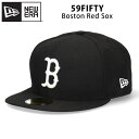 ニューエラ 帽子（メンズ） ニューエラ 59FIFTY オールブラック ボストン レッドソックス キャップ 帽子 MLB 大きいサイズ NEW ERA 5950 ブランド MLB Boston Red Sox