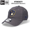 ニューエラ 9TWENTY グラファイト ミルウォーキー ブルワーズ ローキャップ キャップ 帽子 ロゴ 920 NEW ERA GRAPHITE Milwaukee Brewers