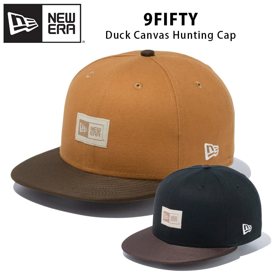 ニューエラ 9FIFTY ウーブンパッチ ダックキャンバス キャップ 950 サイズ調節可能 大きいサイズ M/L L/XL NEW ERA ユニセックス フラットバイザー 帽子 Duck Canvas Hunting