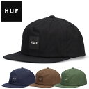 ハフ HUF セットボックスロゴ キャップ 帽子 ベーシック シンプル ブランド メンズ レディース サイズ調節可能 ブラック 黒 カジュアル 人気 ロゴ フラットバイザー 紺 茶 おしゃれ ベースボールキャップ
