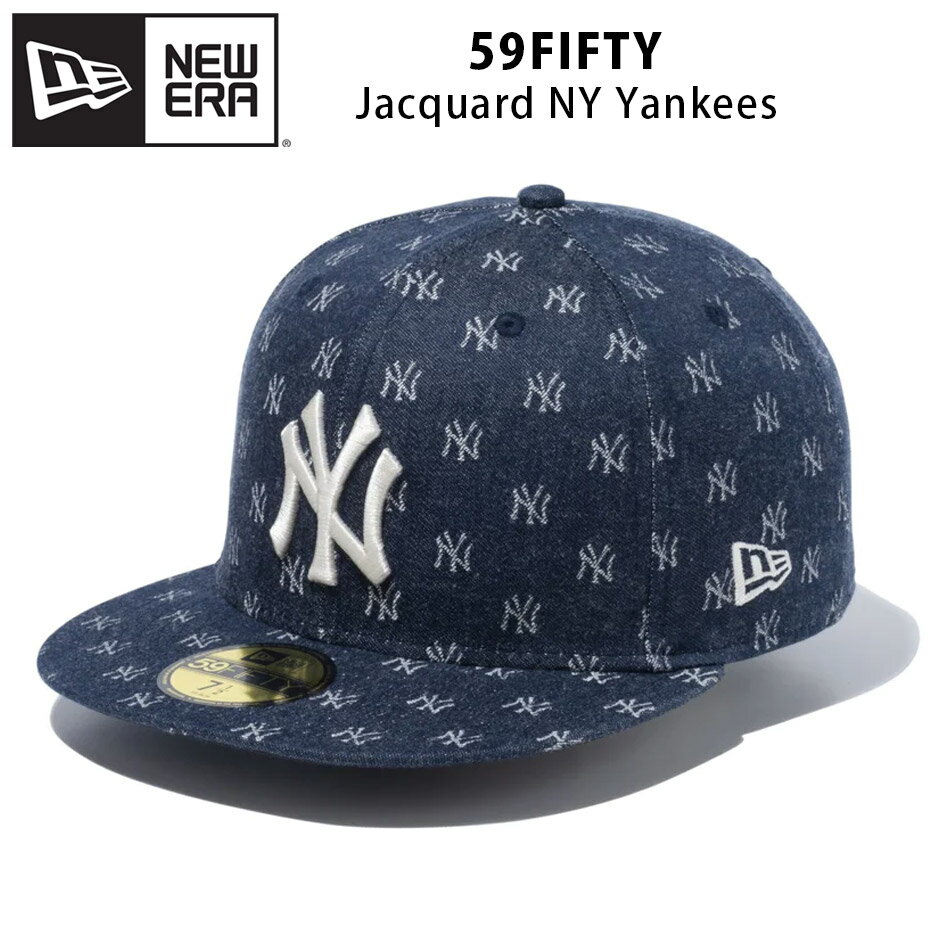 ニューエラ モノグラム ジャガード ニューヨーク ヤンキース キャップ 59FIFTY NY 帽子 大きいサイズ ブランド 5950 NEW ERA NEW YORK YANKEES CAP MLB メジャーリーグ フラットバイザー ヤンキースキャップ ブランドキャップ ユニセックス ベースボールキャップ