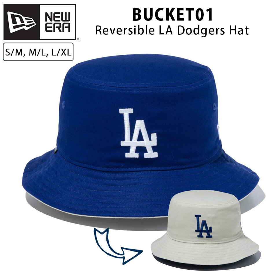 ニューエラ LA ドジャース リバーシブル バケットハット バケハ ハット 帽子 NEW ERA ロサンゼルス LAハット MLB 大きいサイズ ユニセックス メンズ レディース BUCKET01 ブランド HAT LOS ANGELES DODGERS BUCKET 01