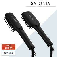 サロニア ヒートブラシ スリム ワイド SL012BK送料無料 ストレートヒートブラシ ブラシ ブラシ型ヘアアイロン ヒート ストレートヘア ストレートヘアアイロン ヘアアイロン ストレート ヘアーアイロン 海外対応 ヘアアレンジ グッズ スタイリング SALONIA【D】【B】