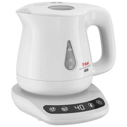 T-fal 電気ケトル アプレシア ロック コントロール 0.8L ホワイト KO8401JP 送料無料 ティファール T-fal やかん 湯沸かし 新生活 キッチン 目盛り付 温度調整 温度設定 お湯漏れロック 転倒防止 ケトル 【D】