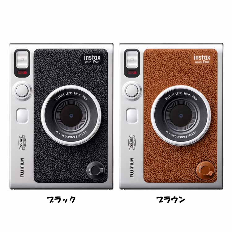 【目玉価格】 チェキ INSTAX mini Evo 16812479 送料無料 インスタントカメラ チェキ チェキカメラ ハイブリッド miniEVO クラシック アプリ連携 高画質 インスタックス 富士フィルム FUJIFILM ブラック ブラウン【D】