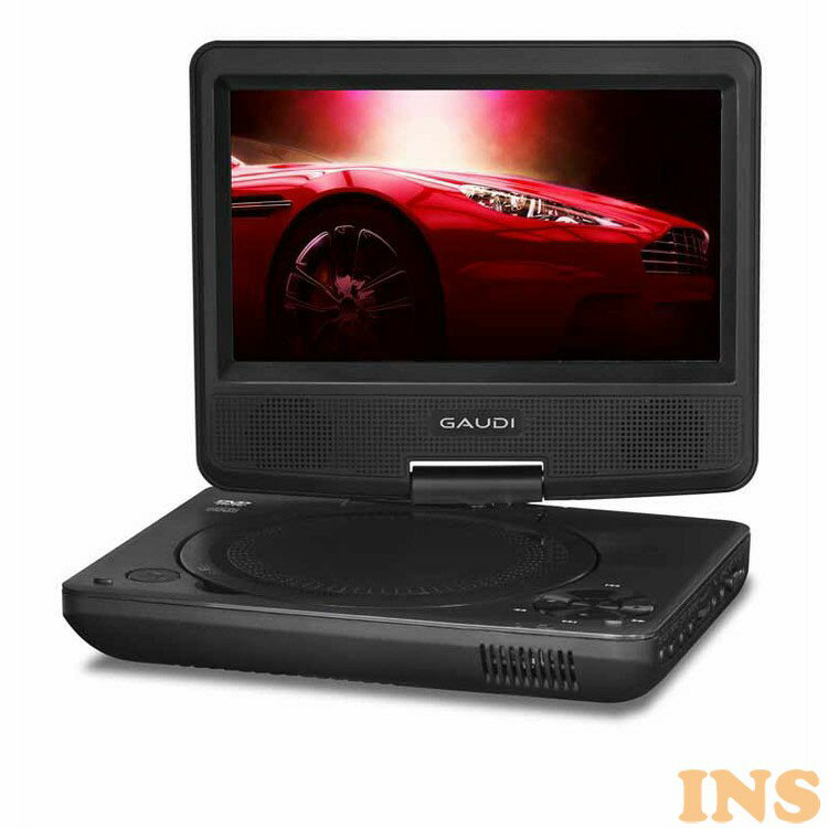 Gaudi7型バッテリポータブルDVDプレーヤー ブラック GPD07B1BKDVDプレーヤー ポータブル 持ち運び 旅行 車 アフタービート 【TC】【B】