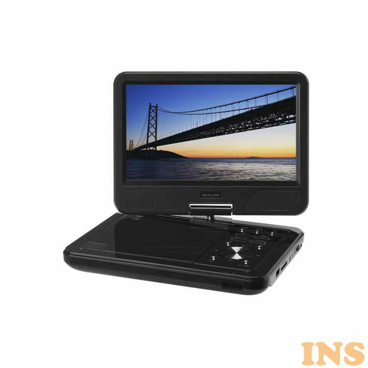 Gaudi10.1型バッテリポータブルDVDプレーヤー ブラック GPD10B1BKDVDプレーヤー ポータブル 持ち運び 旅行 車 アフタービート 【TC】【B】