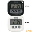 デジタルタイマー 丸洗いタイマー100分計 TD-376N-BK防水タイマー コンパクト カウント デジタルタイマー 100分 TANITA キッチン 理美容 厨房 TANITA ブラック ホワイト 送料無料