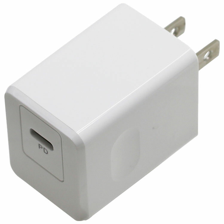 PD対応 Type-C ポート AC充電器 18WUSB IPhone対応 ホワイト 送料無料【B】