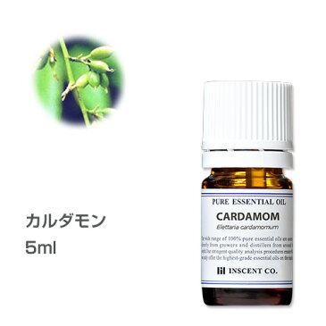 カルダモン 5ml アロマオイル 精油 エッセンシャルオイル アロマ インセント【IST】
