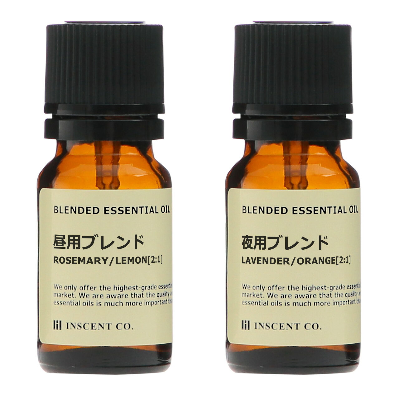 昼用夜用ブレンド2本セット 各10ml エッセンシャルオイル 精油 アロマオイル アロマ セット アロマディフューザー アロマ加湿器 アロマペンダント