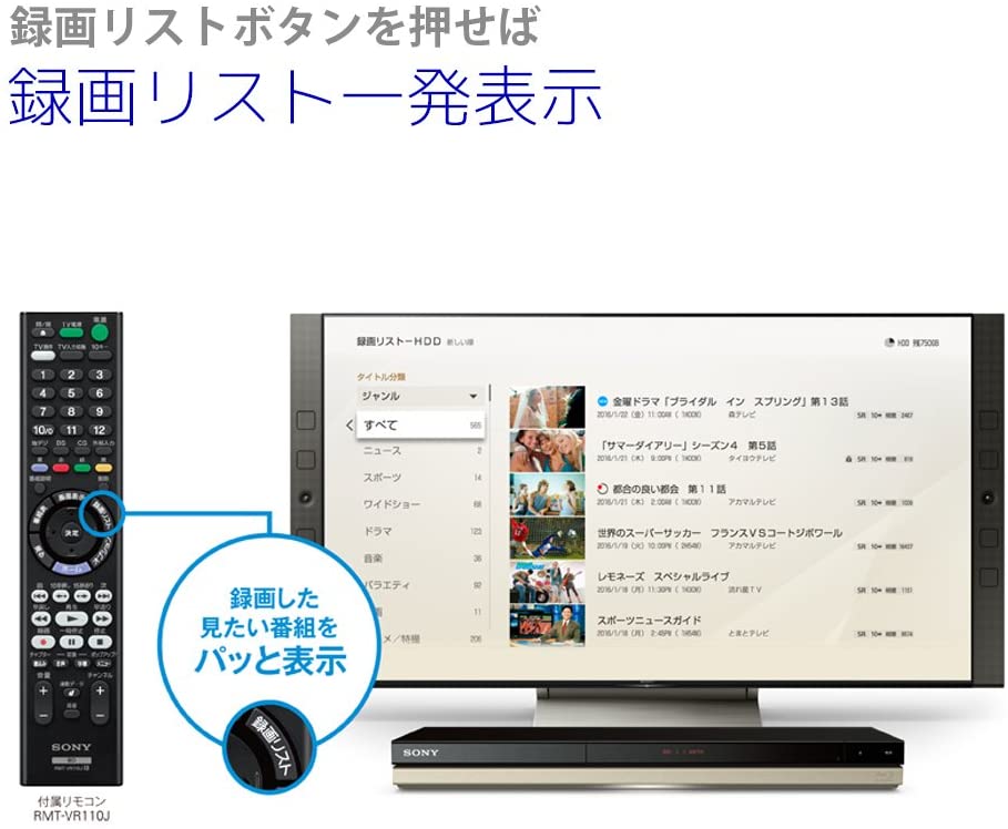ソニー ブルーレイディスク Dvdレコーダー 500gb 2チューナー 2番組同時録画 外付けhdd対応 無線lan内蔵モデル z Zw550 送料無料 Insert
