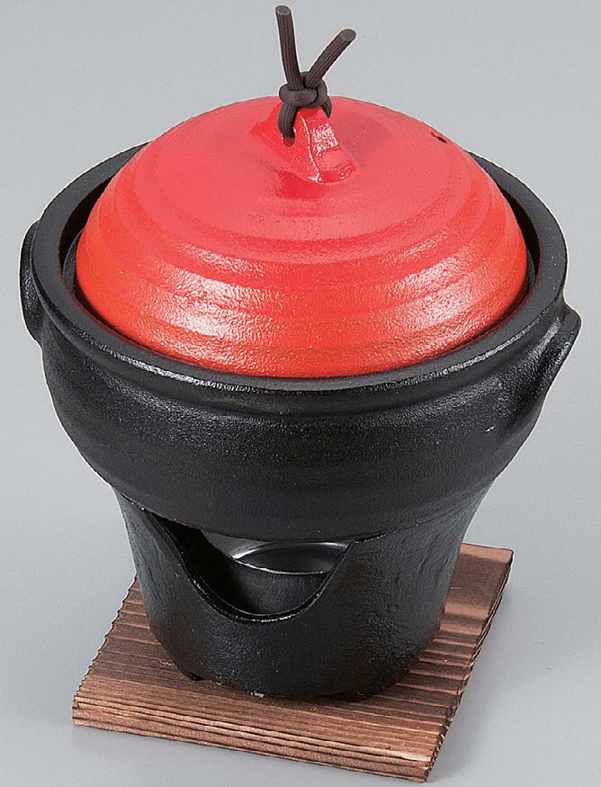 小鍋　14cm　ミニ鍋　朱/黒