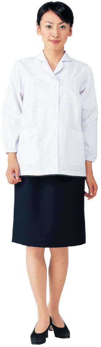 サカノ繊維　白衣女性用 　SKA 325 女子調理衣長袖 S-5L